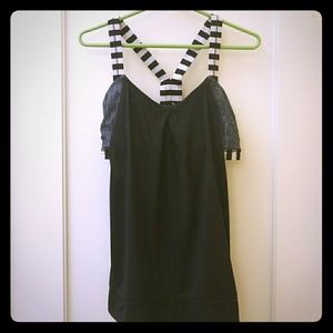 Black and Grey Lululemon Tank Top
